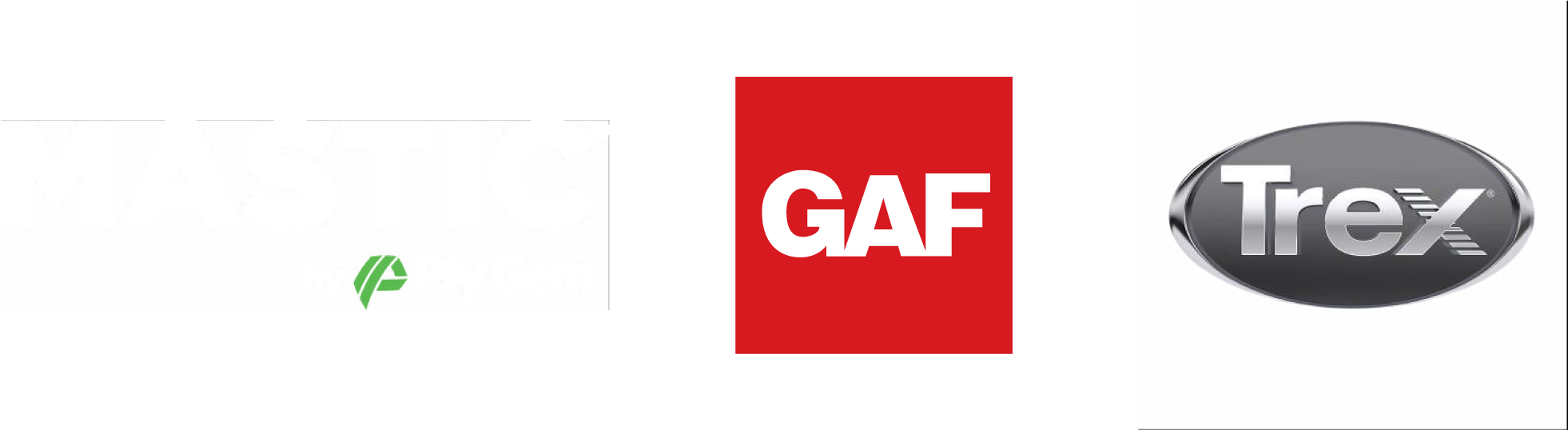 Official Ply Gem Mastic and TREX logo, showcasing high-quality siding products trusted by All Buttoned Up for expert siding installations.